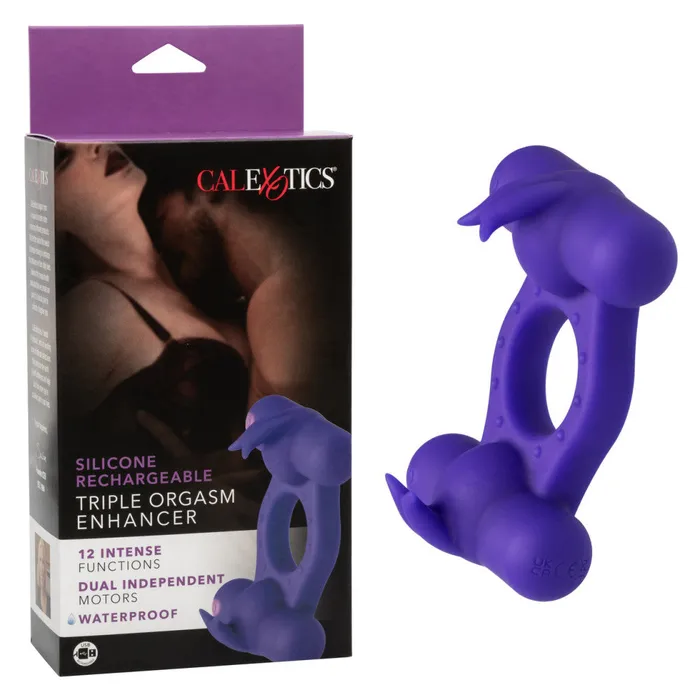 California Exotic Novelties Vibrating Cock Ring with Two Stimulators Triple Orgasm Enhancer Male Sex Toys