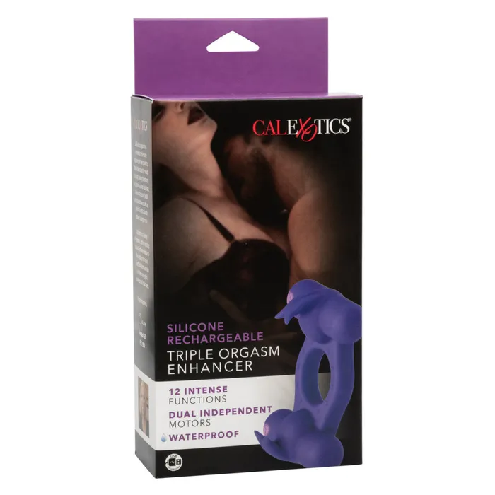 California Exotic Novelties Vibrating Cock Ring with Two Stimulators Triple Orgasm Enhancer Male Sex Toys