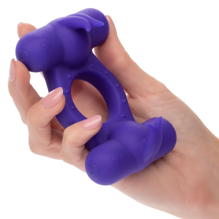California Exotic Novelties Vibrating Cock Ring with Two Stimulators Triple Orgasm Enhancer Male Sex Toys