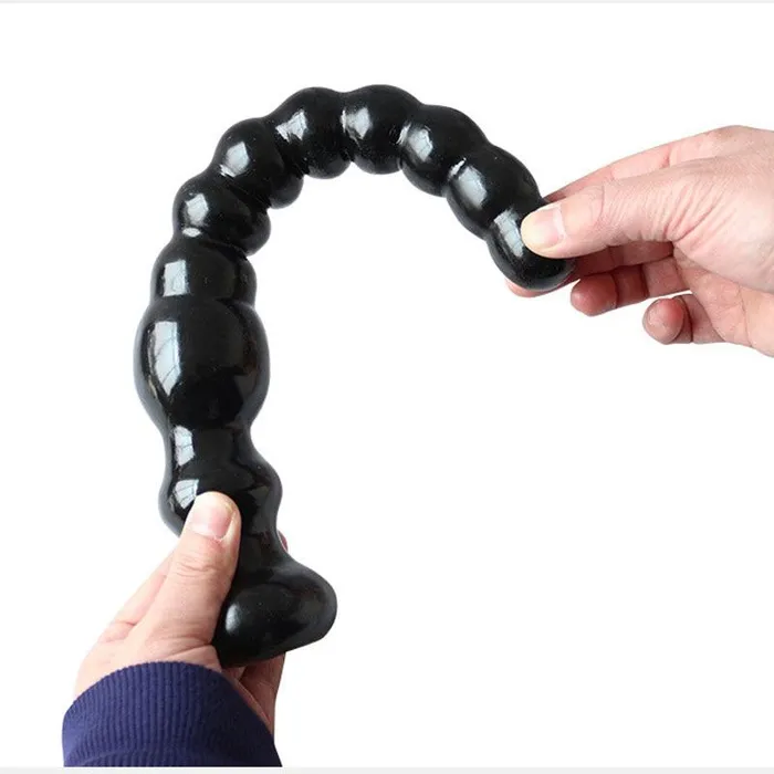 House of Dasein Anal Prostate Stimulators Small Large Long Black Beads Butt Plug Prostate Massager Anal Play Fetish