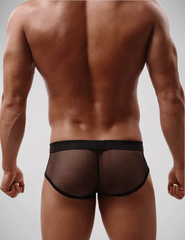 Scandals Menswear Anal Scandals Mens Fishnet Briefs HighQuality Black Fishnet Underwear Sleek Comfortable Fit