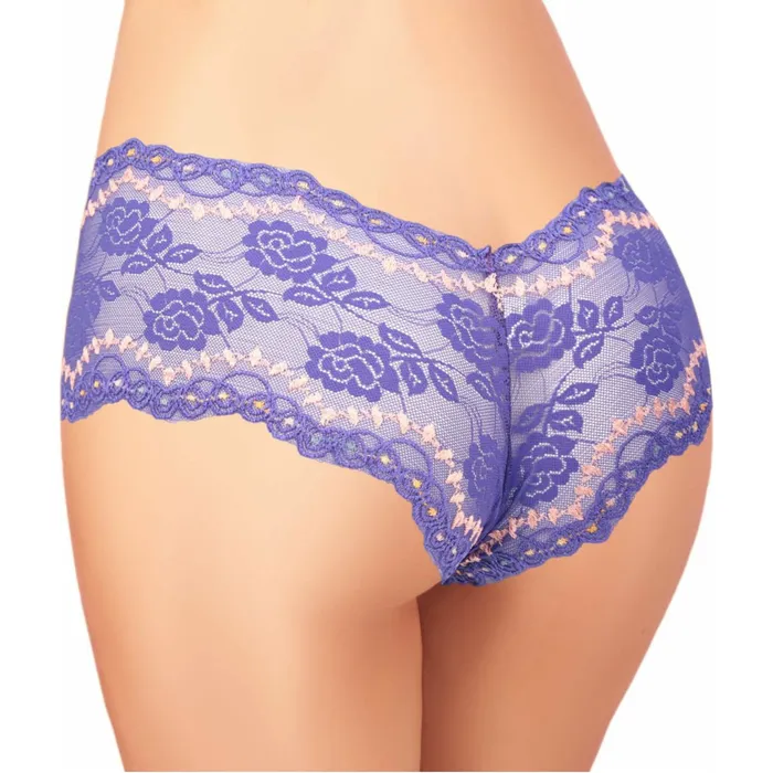 ACI ACI Lace Boyleg with Bead Design Blue Vibrators ACI ACI Lace Boyleg with Bead Design Blue Vibrators